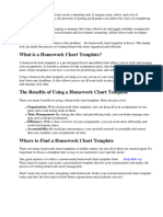 Homework Chart Template Excel