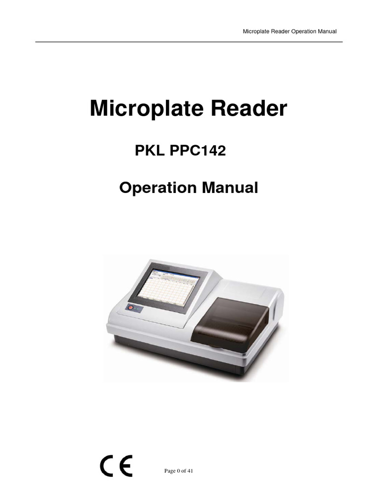 Microplate Reader PKL PPC142 Manual | PDF | Databases | Power Supply