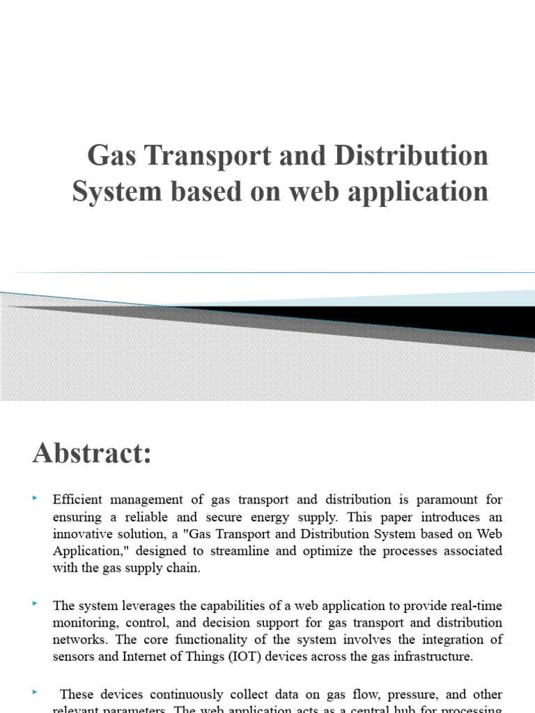 Gas Transport and Distribution System Based On Web Application | PDF ...