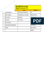 ODM COMMON TEST SYLLABUS_JEE