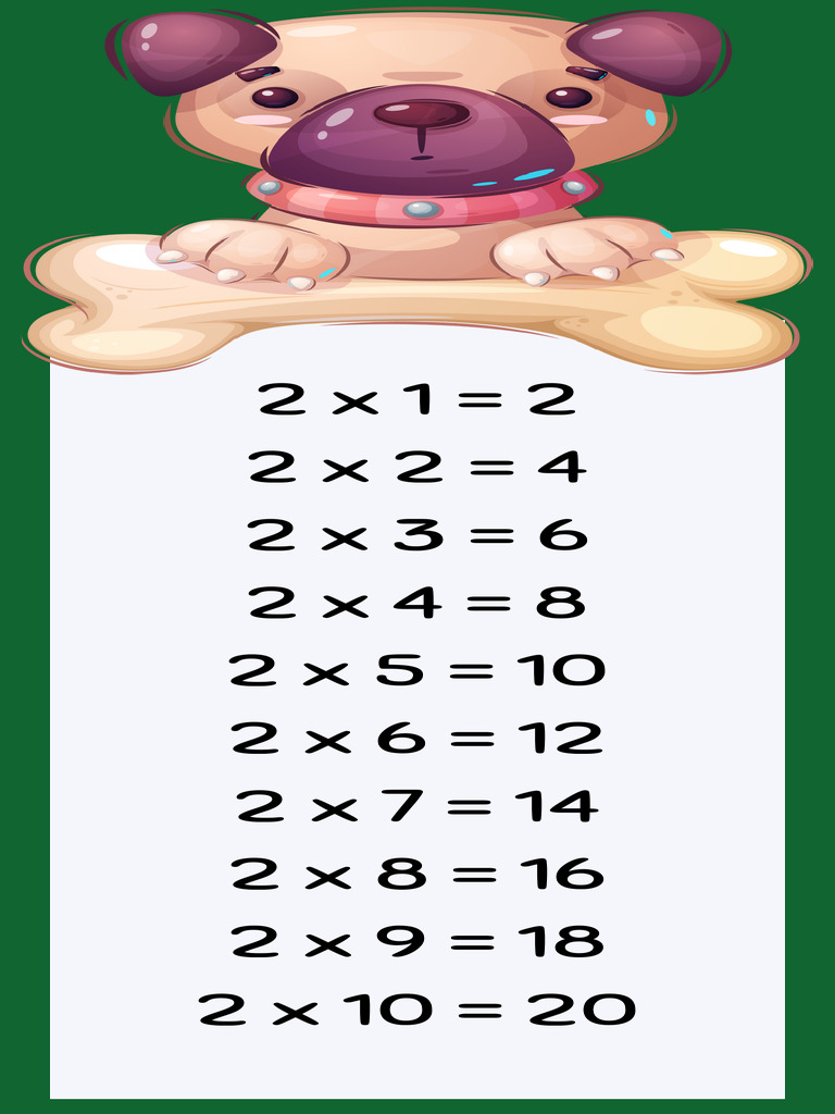 Colorful Multiplication Table Bookmark PDF