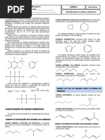 Classificação das Cadeias Carbônicas | PDF | Carbono | Ligação química