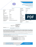 Certificado Termómetro - TR - 006 Calibración 2023
