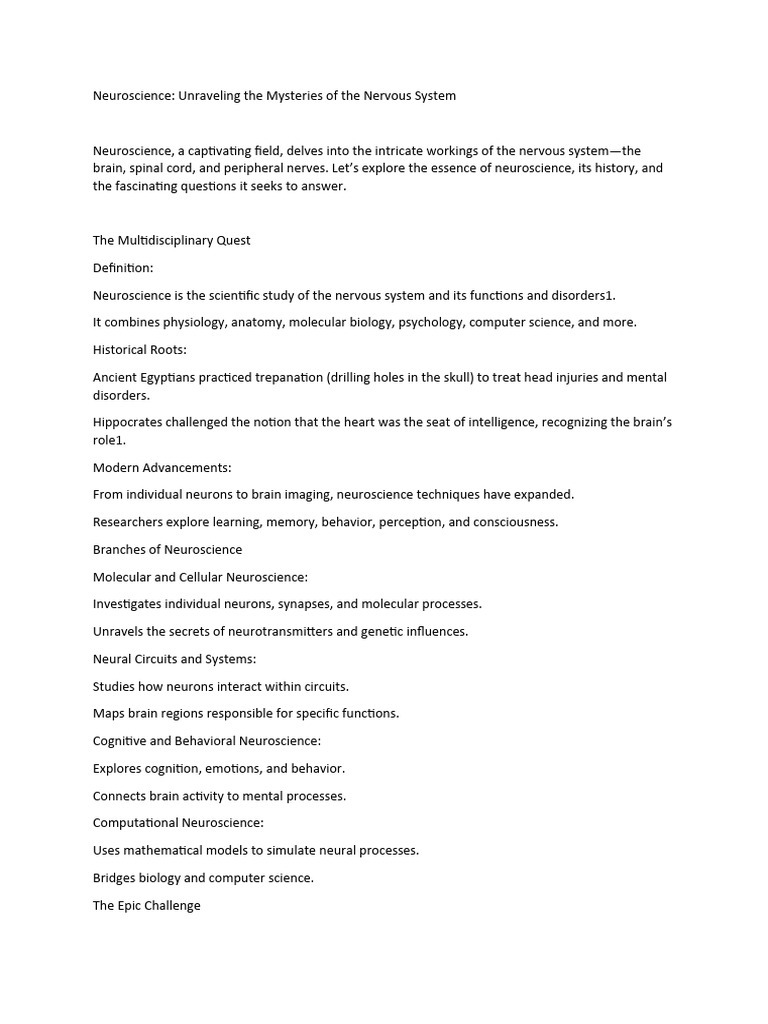 Neuro | PDF | Science & Mathematics