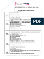 Listas de Materiais Didaticos Do ENGLISH CLUB 2024 VF