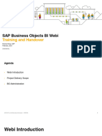 SAP Business Objects BI Webi - Training and Handover
