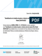 Sensibilización en La Temática de Género y Violencia Contra Las Mujeres (Plan Federal) (In NW 46205) - Certificado de Finalización 732710