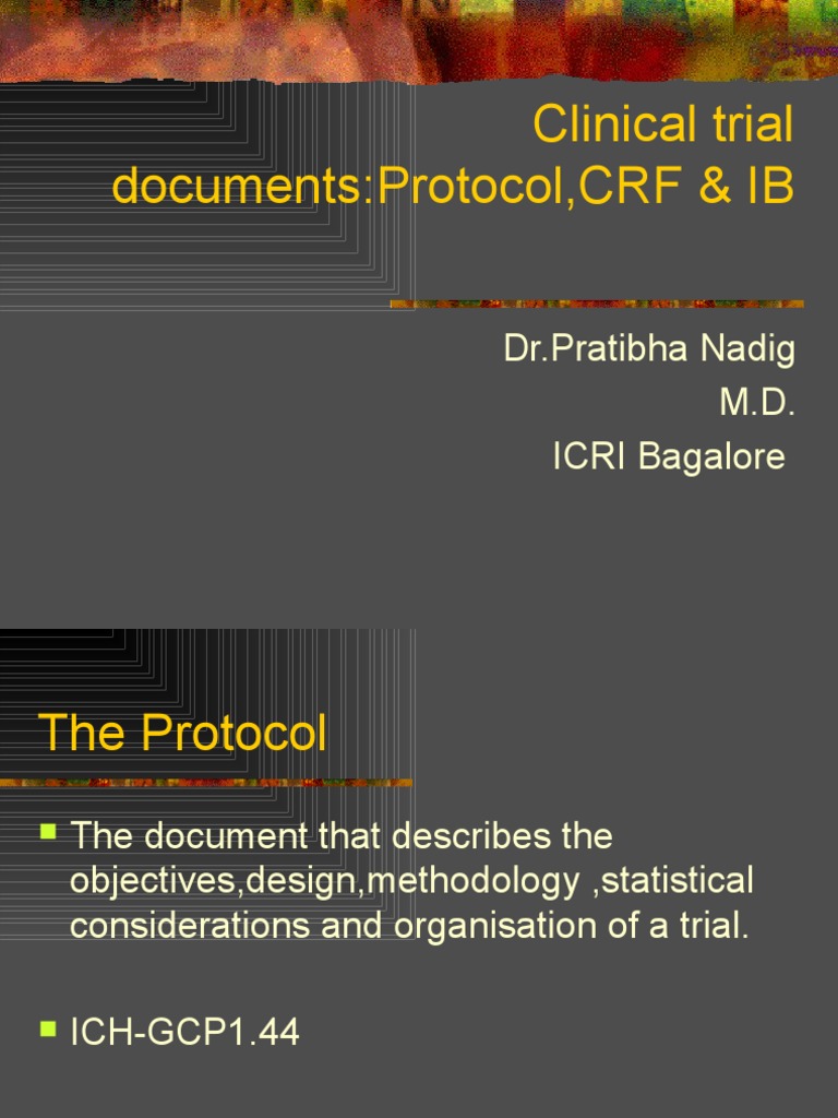 Clinical Trial Documents | Clinical Trial | Medicine