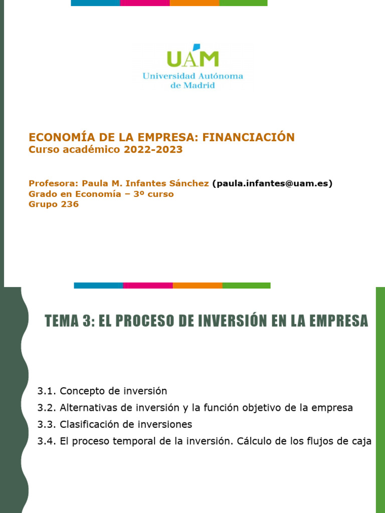 Inversión y Financiación Empresarial | PDF | Business | Inversiones