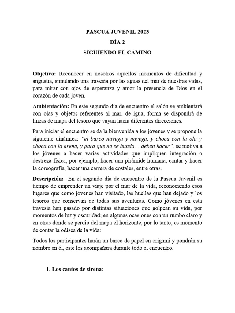 Pascua Juvenil 2023: Día 2, Esperanza y Fe | PDF | Jesús | Amor