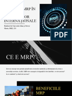 Sistemul MRP in Cadrul Companiilor Internationale