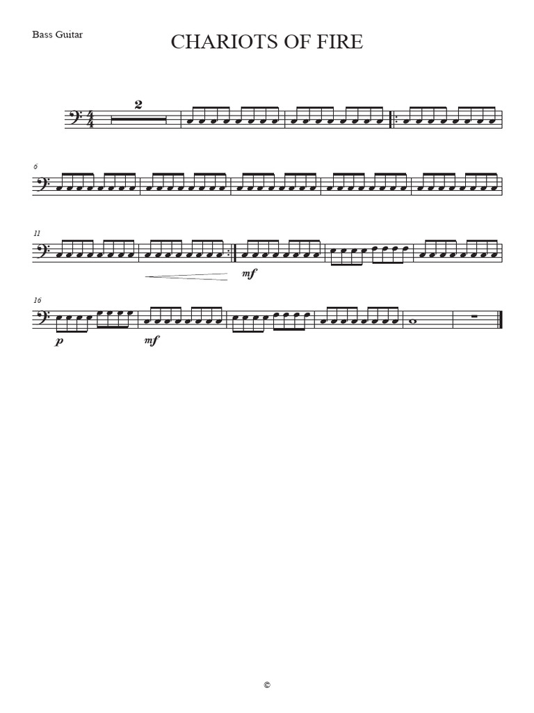 Chariots of Fire - Bass Guitar | PDF