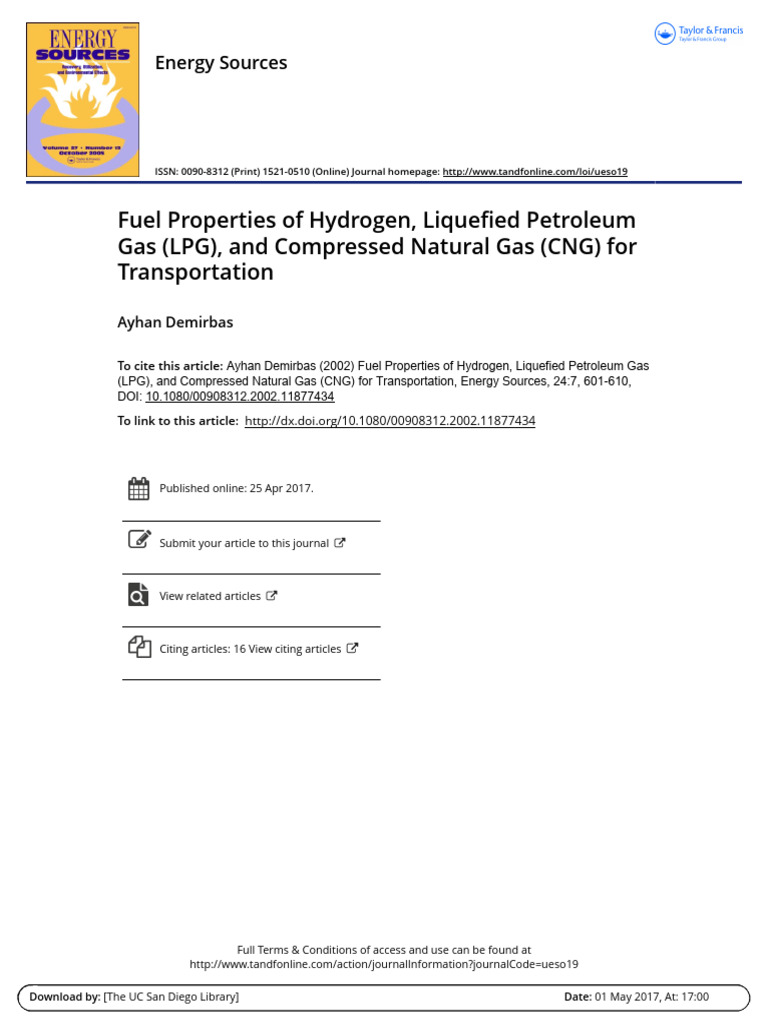 Fuel Properties of Hydrogen, Liquefied Petroleum | PDF | Fuels ...