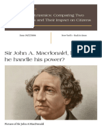 Article Regarding Sir John A Macdonald's Power