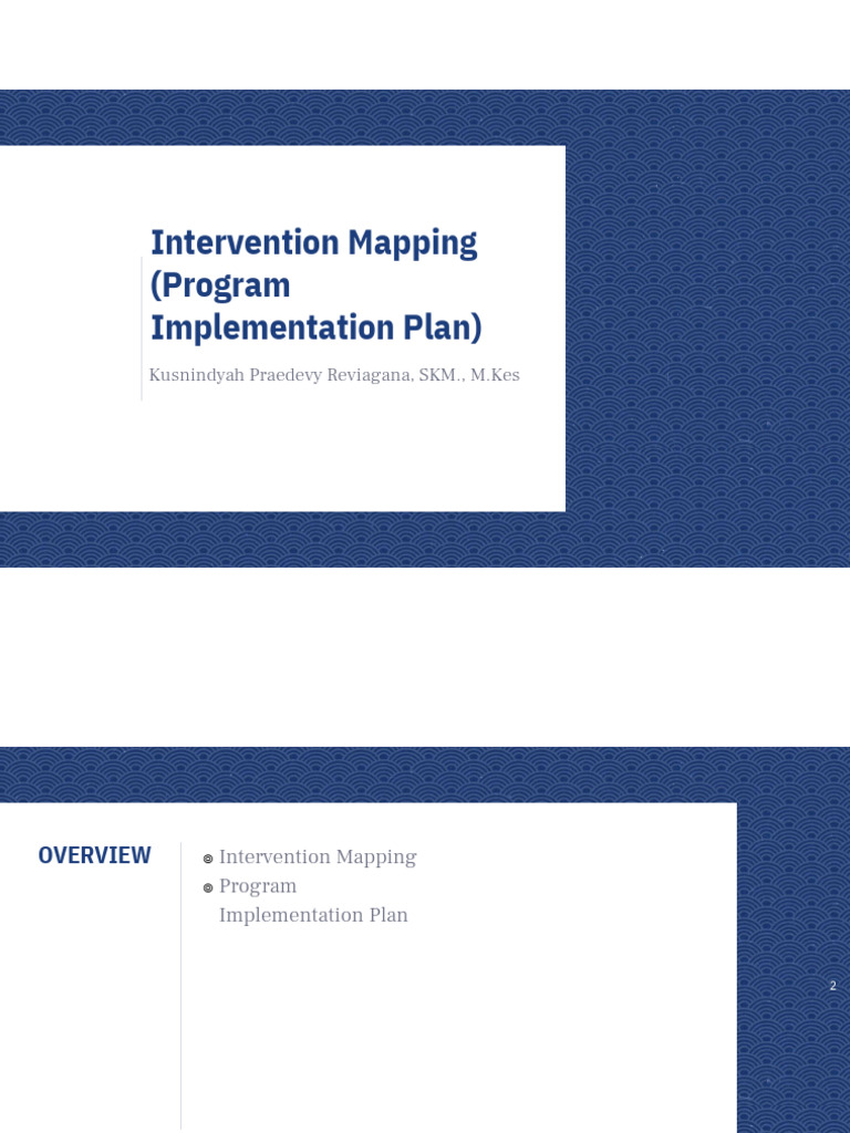 Intervention Mapping for Health Programs | PDF | Implementation