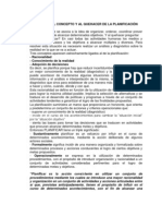 Concepto y Al Quehacer de La Planificación