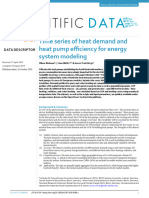 Time Series of Heat Demand and Heat Pump Efficiency For Energy System Modeling