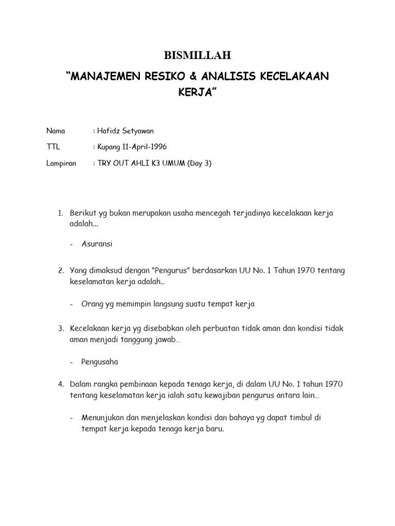 Kewajiban Pengurus Melapor Kecelakaan Pdf