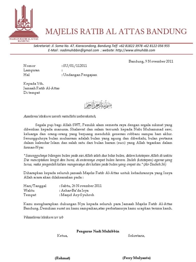 Surat Undangan Wali Santri Pdf - Riset