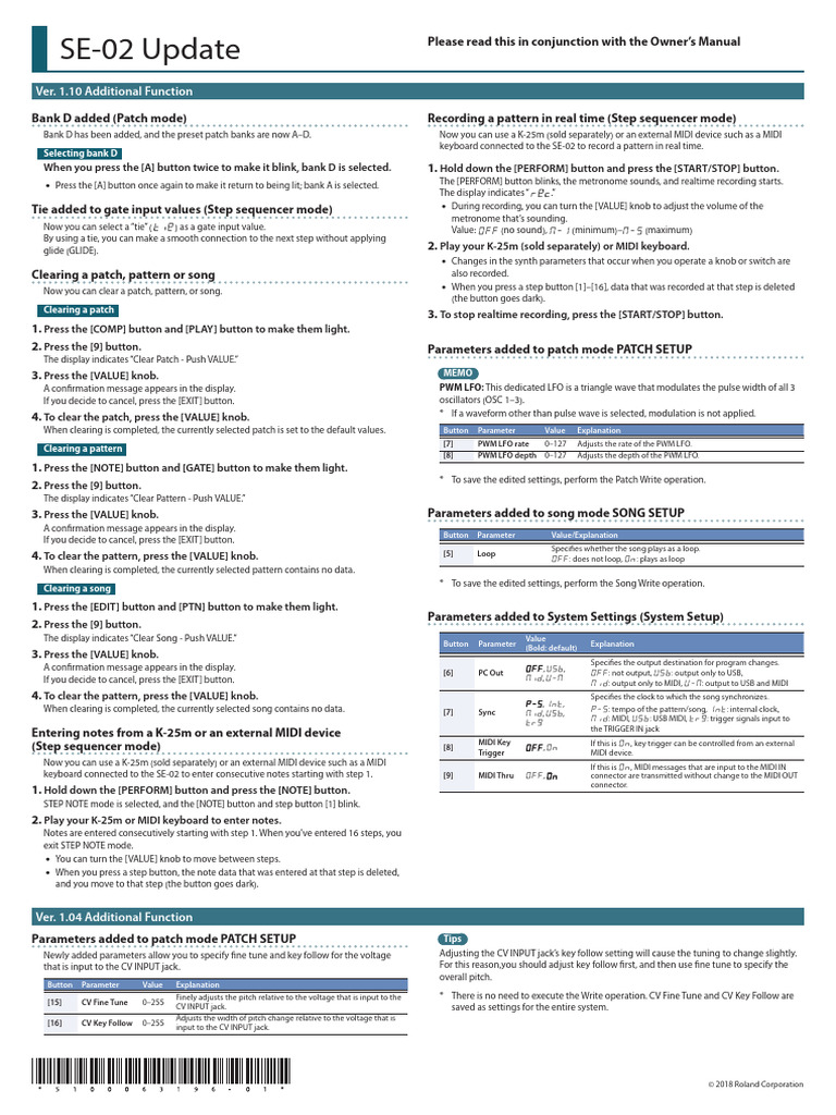 Se 02 L Add Func V110 Eng01 W Pdf Synthesizer Usb