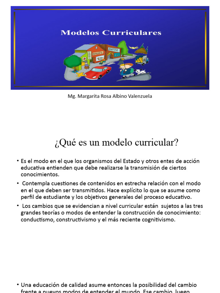 Modelos curriculares | PDF | Plan de estudios | Educación en artes ...