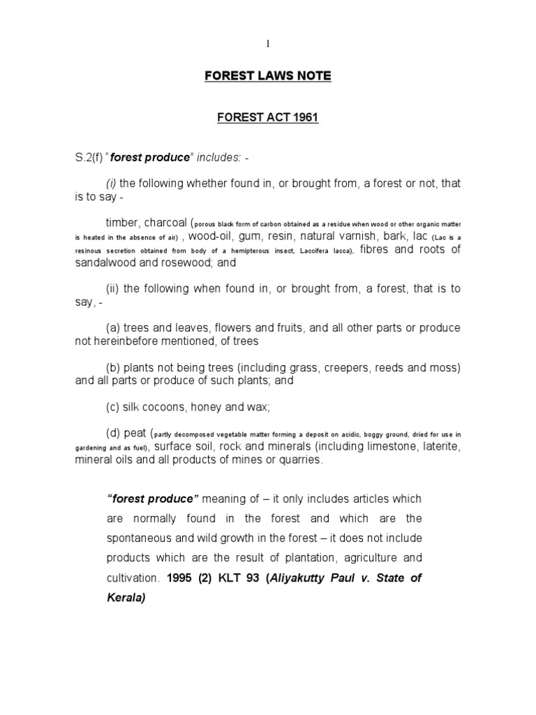 Forest Act Note | PDF | Arrest | Magistrate