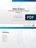 Lecture 4 Data Science (Regression, K Nearest Neighbour and K-MEAN)
