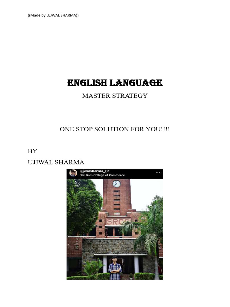CUET English Master Strategy Guide | PDF | Language Arts & Discipline