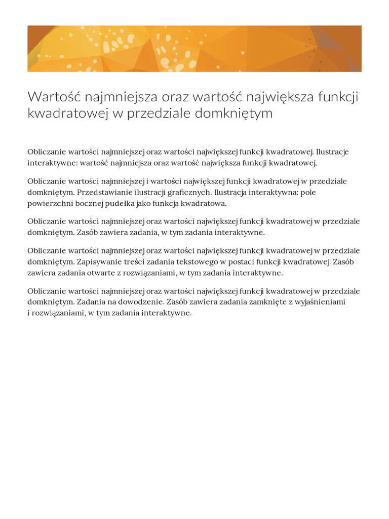 Wyznacz Najwieksza I Najmniejsza Wartosc Funkcji W Podanym Przedziale