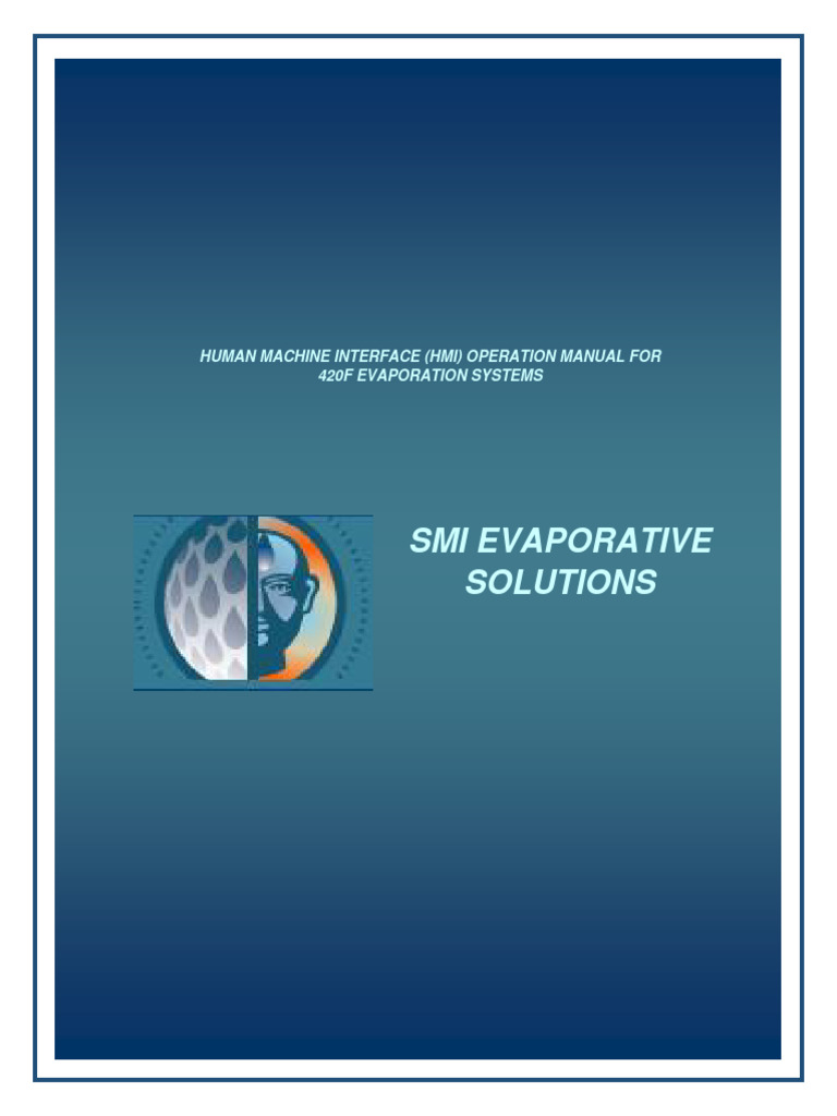 HMI Manual for SMI Evaporative Systems | PDF | Programmable Logic ...