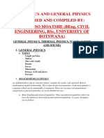 General Physics Thermal Physics and Waves Notes