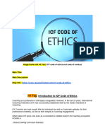 ICF Code of Ethics & Its Need To Exist
