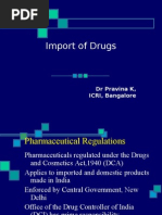 Importing of Drugs