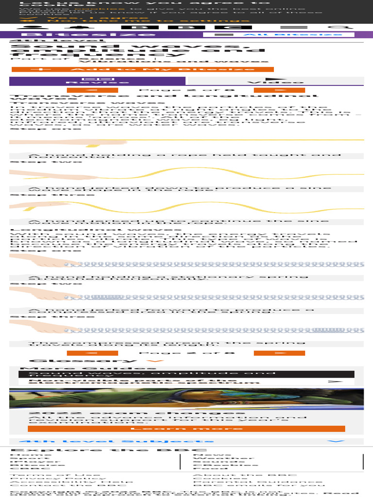 Transverse and Longitudinal Waves Sound Waves, Amplitude and