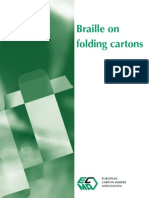 Braille On Folding Cartons: European Carton Makers Association