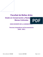Guia Docente 199482205 - Tecnicas Fotograficas de Documentacion - Curso (2021)