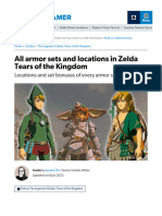 All Armor Sets and Locations in Zelda Tears of The Kingdom