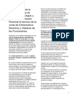 Ley de la Función Pública de Extremadura. Objeto y Ámbito de Aplicación. Personal al servicio de la Junta de Extremadura. Derechos y Deberes de los Funcionarios