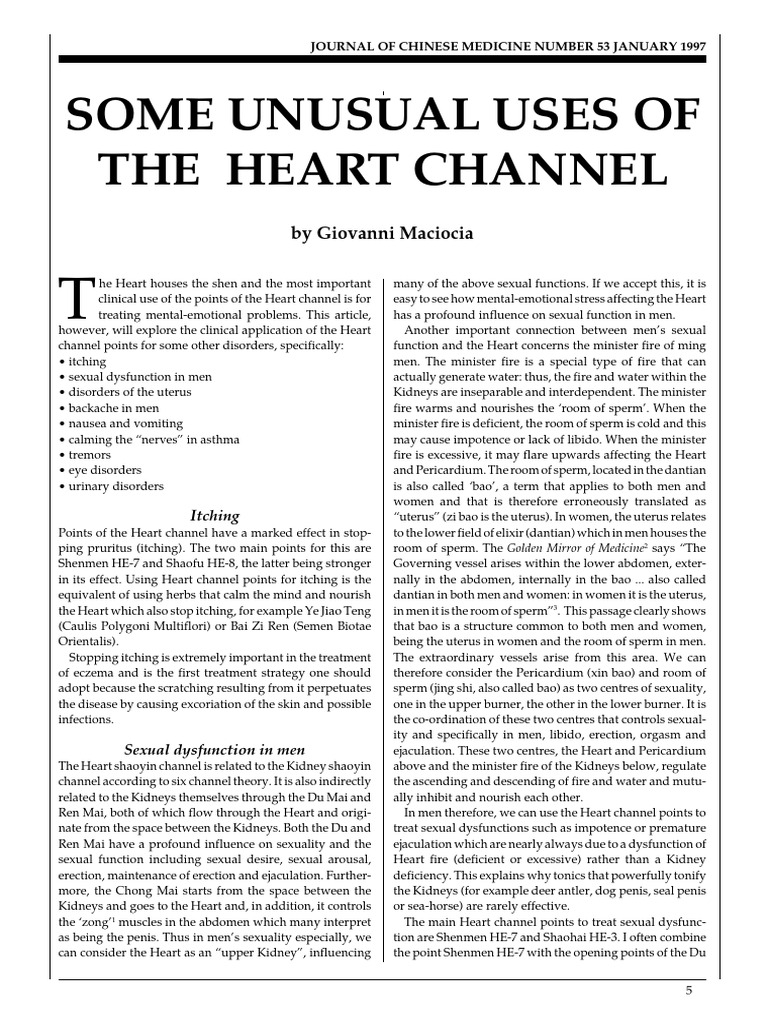 Uncommon Applications of Heart Channel Points | PDF | Traditional ...