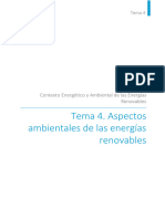 Tema 4. Aspectos Ambientales de Las Energías Renovables