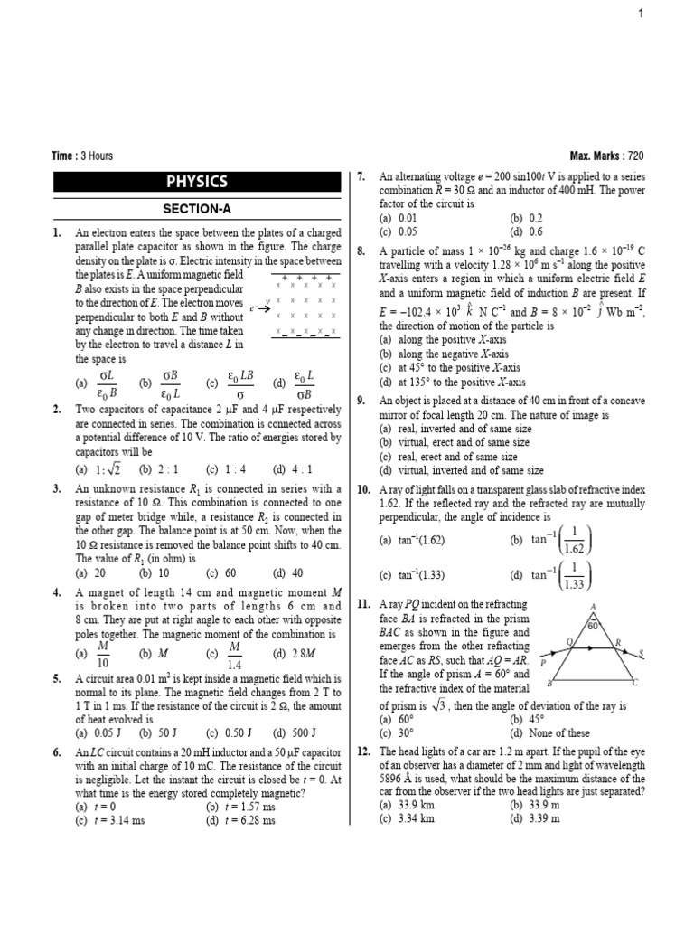 Physics Questions on Capacitors and Waves | PDF | Electron ...