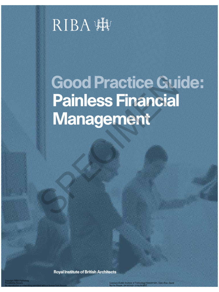 RIBA - Good Practice Guide - Painless Financial Management | PDF ...