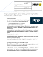 POLÍTICA DE RECLUTAMIENTO SELECCION Y CONTRATACION DE PERSONAL CALIFICADO Y EMPLEADO