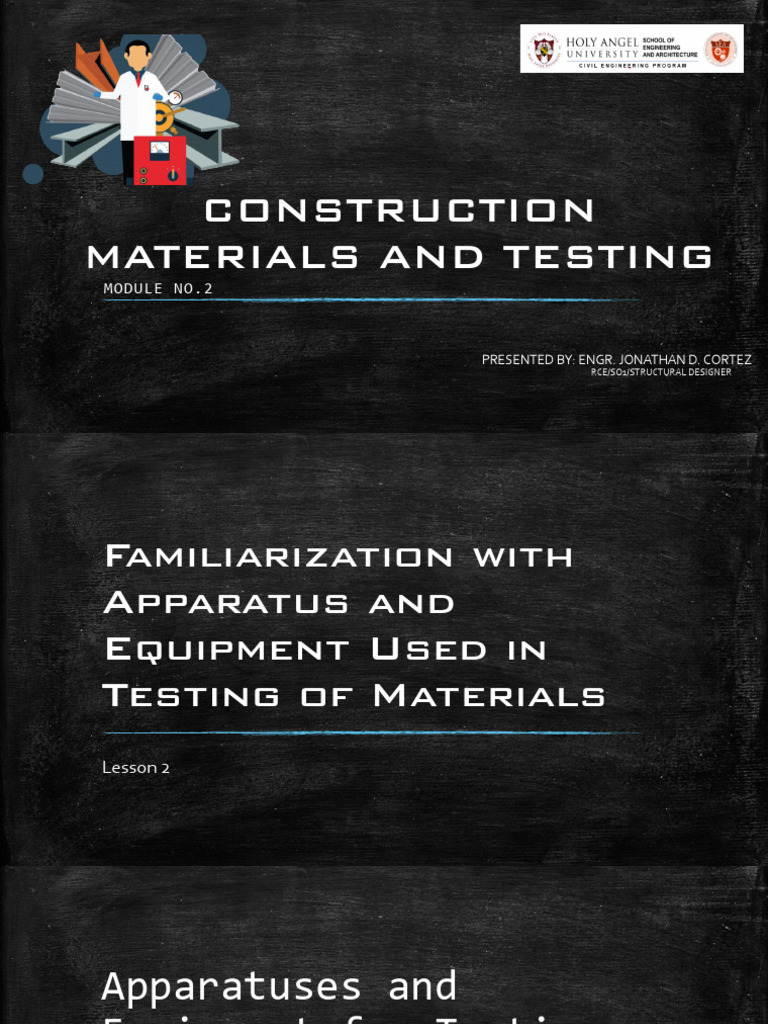 Testing Apparatus for Construction Materials | PDF | Stress (Mechanics ...