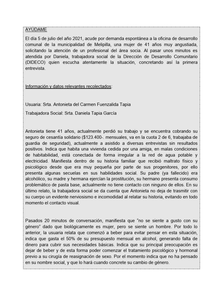 AY DAME PDF Trabajo Social Alcoholismo