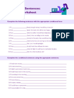 4) Conditional Sentences Practice Worksheet