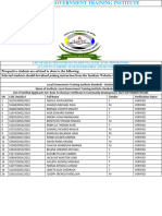 First and Second Round Selection For Nta Level 4 5 and 6