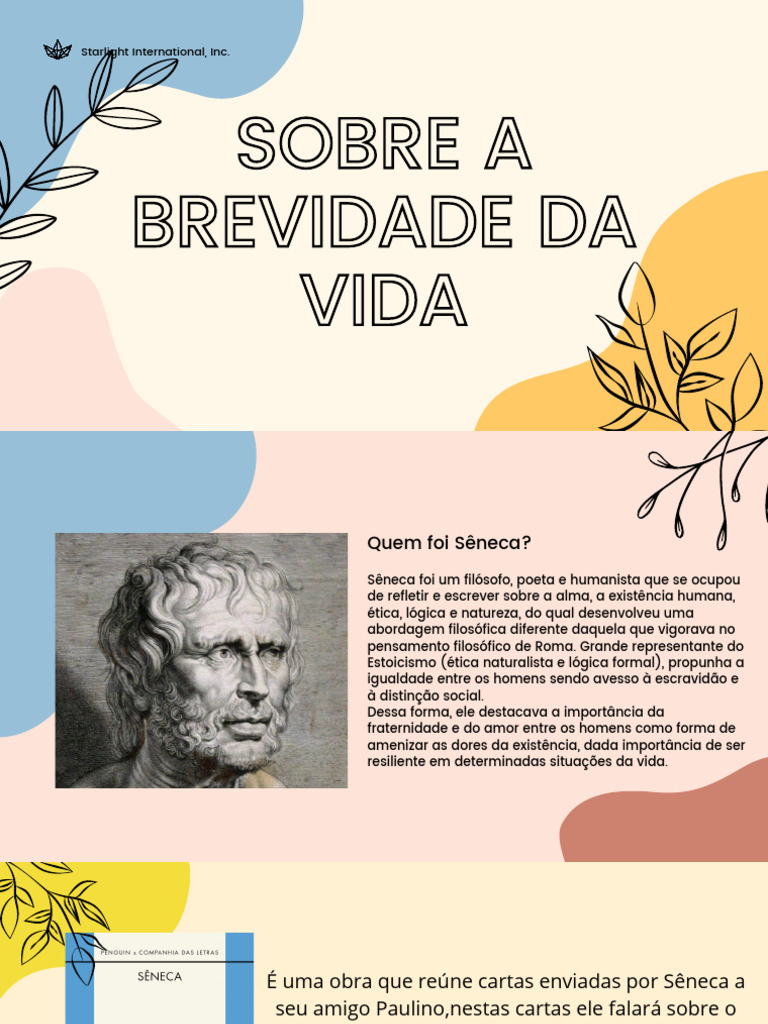 Trabalho de Filosofia | PDF | Sêneca | Tempo