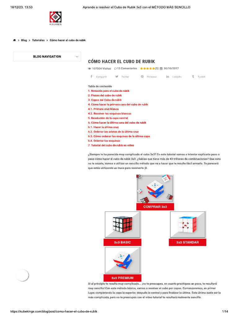 Cubo De Rubik 3x3 Pdf