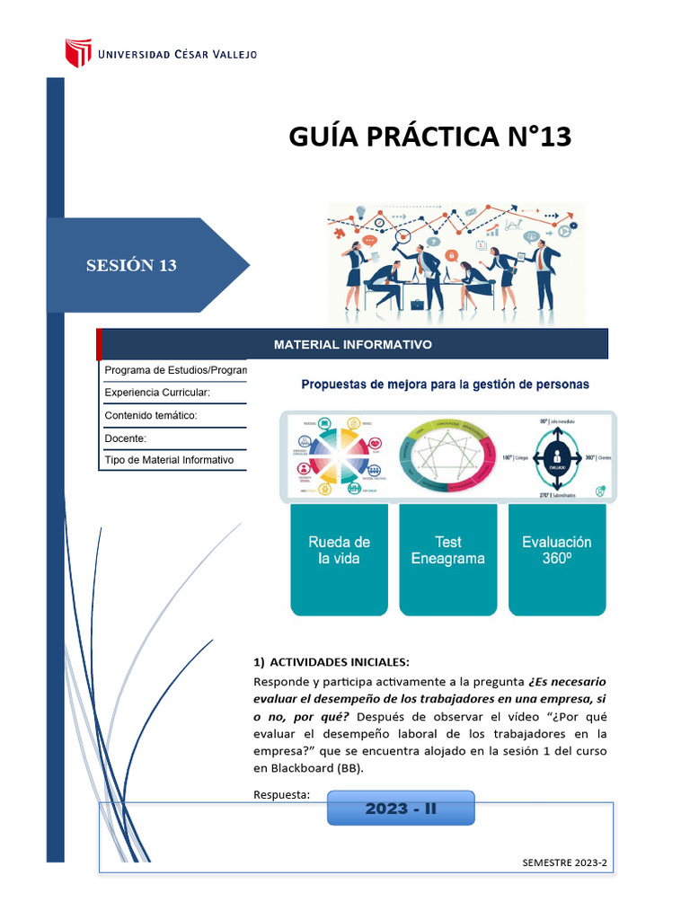 GUÍA PRÁCTICA #13 J | PDF | Crecimiento personal y profesional ...